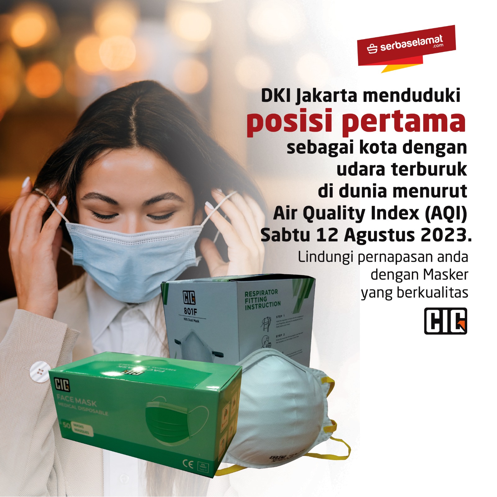 Kualitas Udara Jakarta Memburuk, Dokter Paru Minta Warga Pakai Masker dengan Benar
